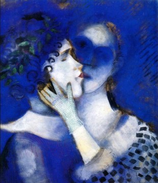  lu - Blue Lovers contemporary Marc Chagall